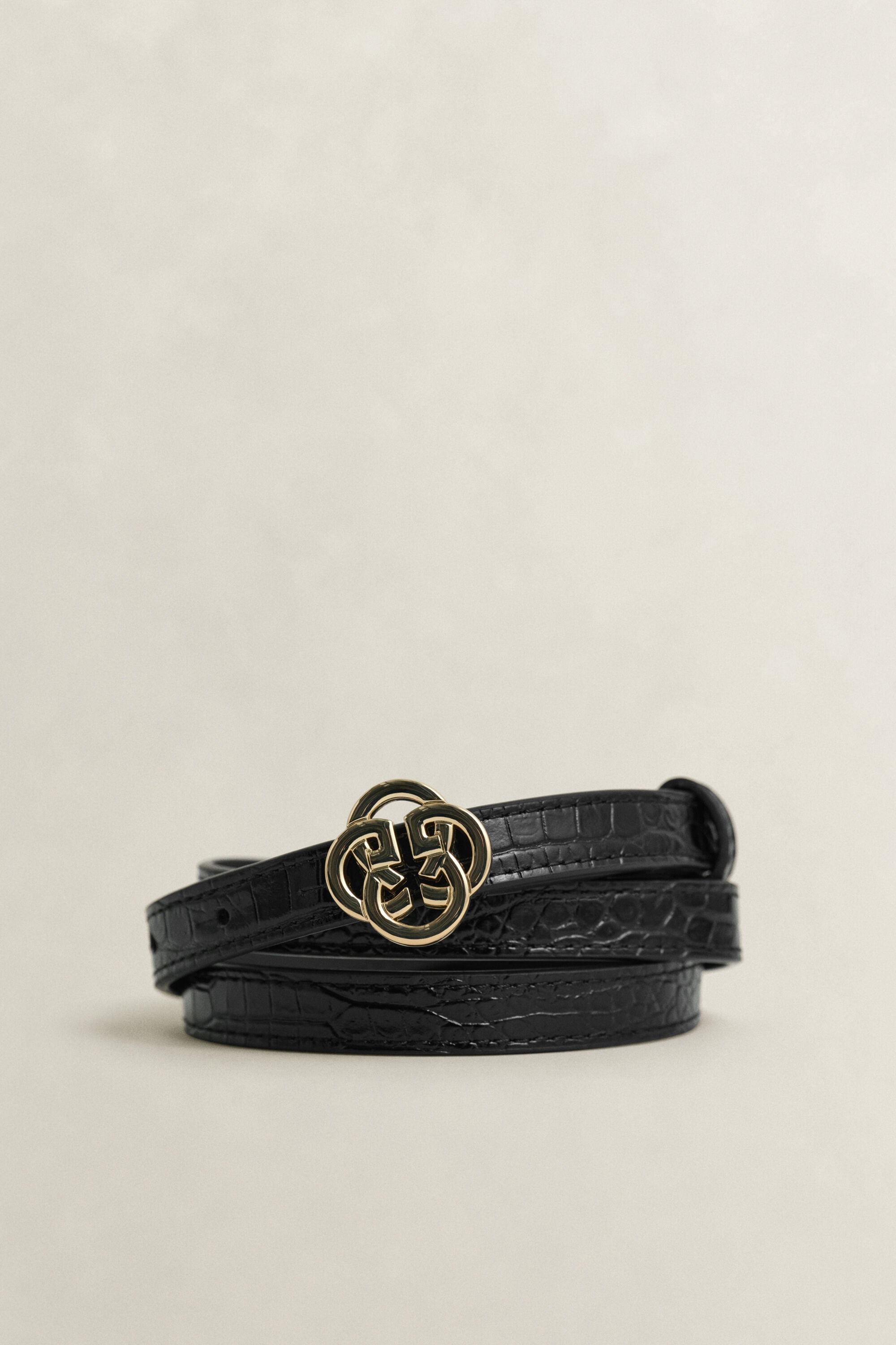 Cinto Monogram Croc-Effect