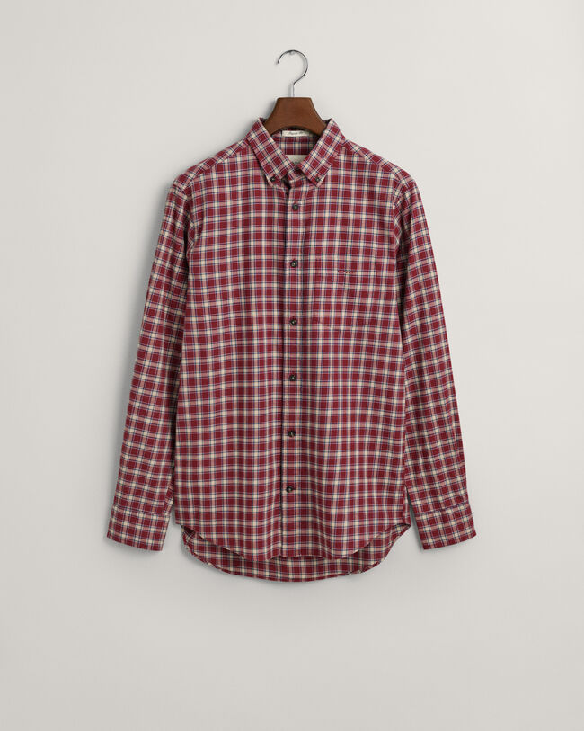 Camisa de flanela com padrão micro tartan regular fit