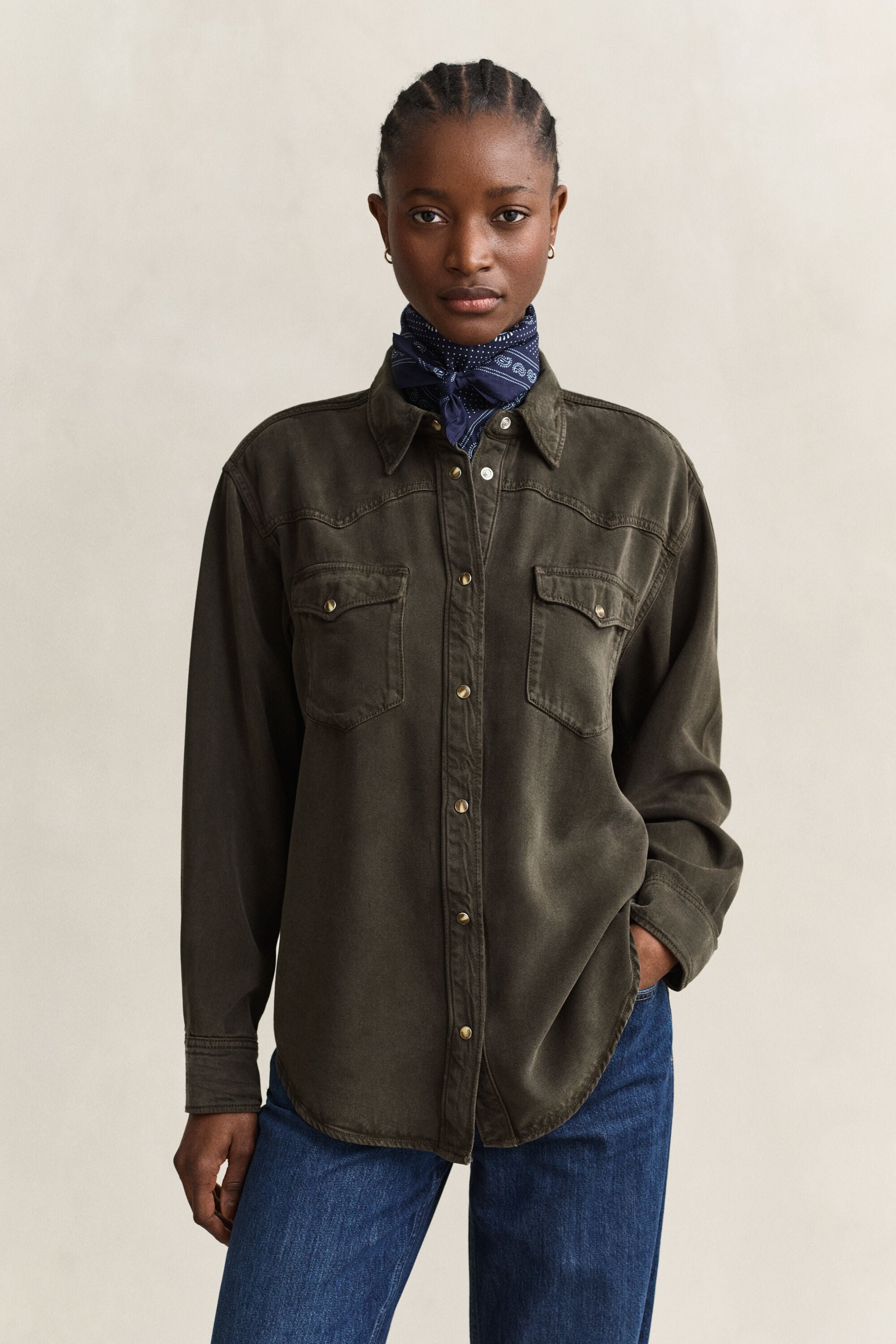 Camisa em sarja de ganga Ranger