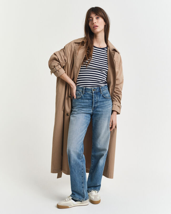 T-shirt canelada &agrave;s riscas