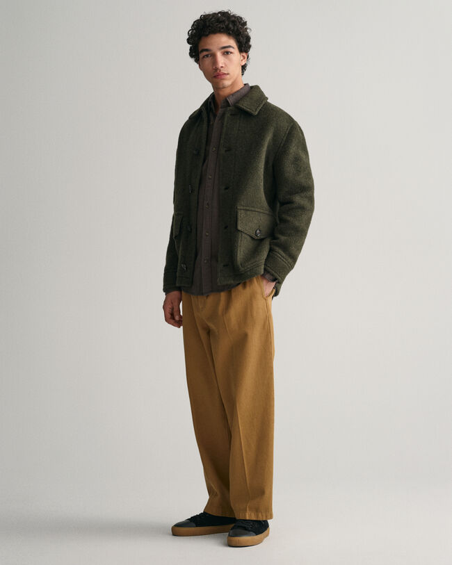 Casaco curto em l&atilde;