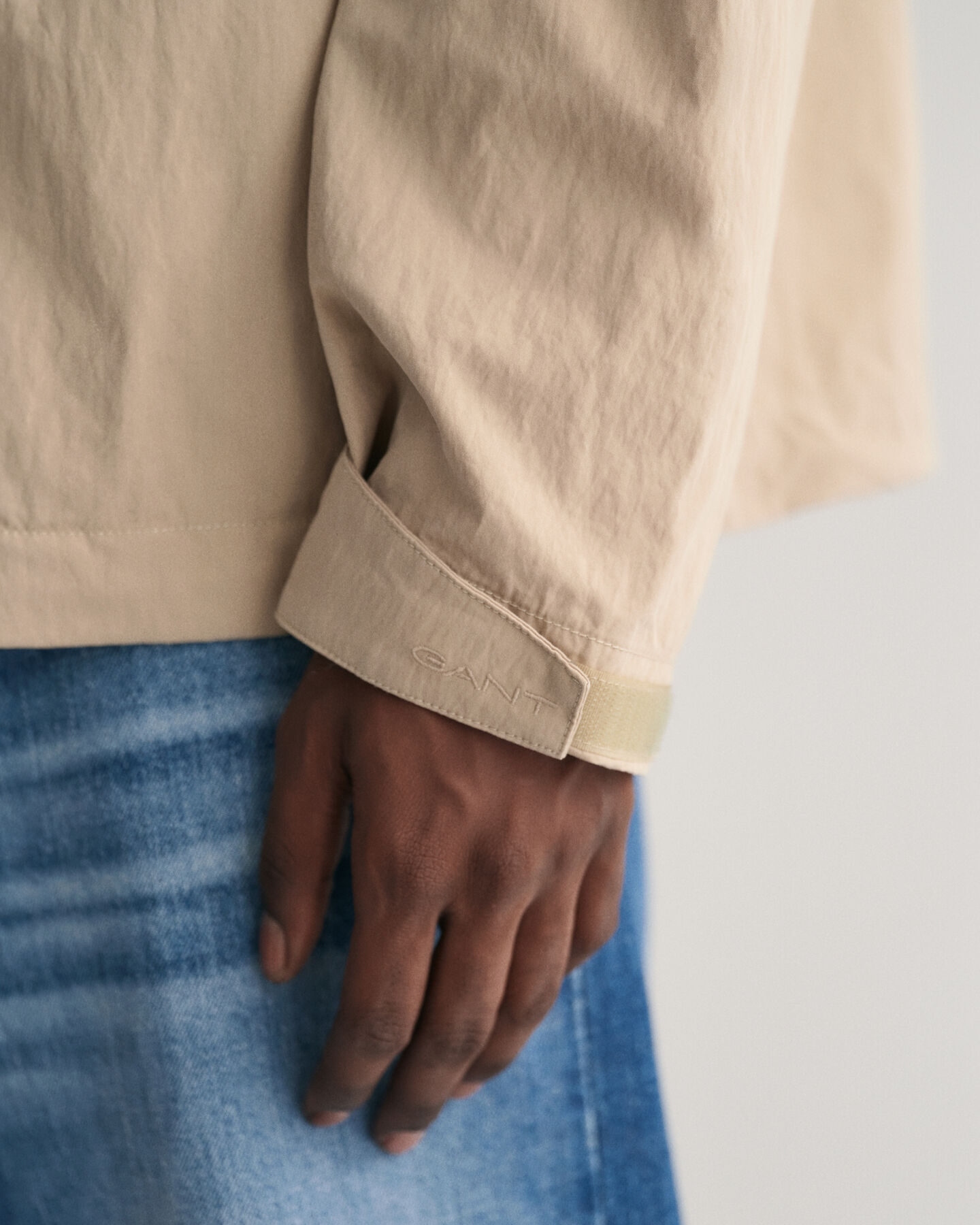 Casaco Windbreaker em algodão