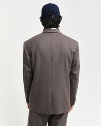 Blazer de fato em l&atilde; moulin&eacute; relaxed fit