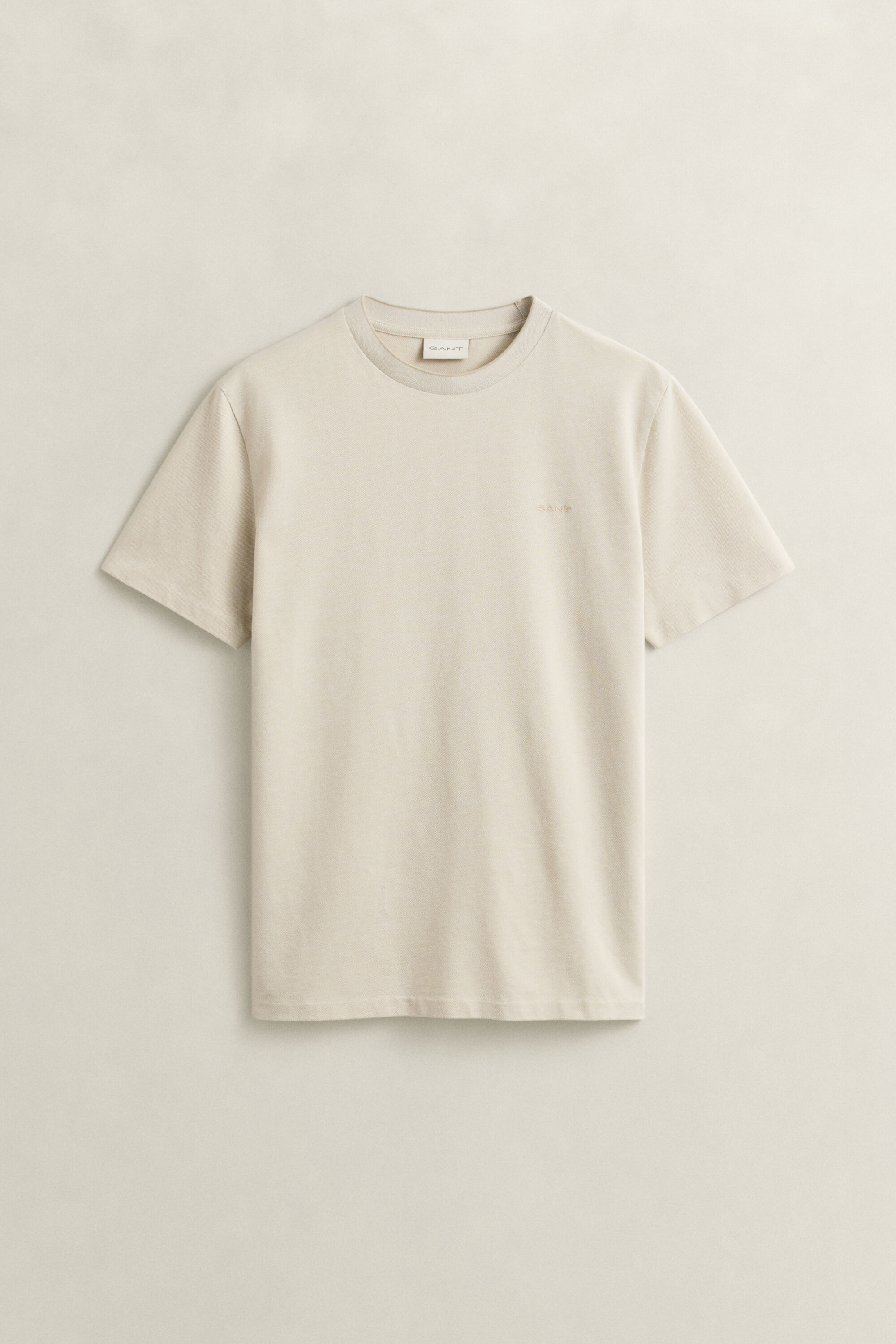 T-shirt em algodão piqué de dois tons