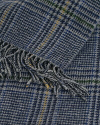 Cachecol de dupla face com padrão de xadrez