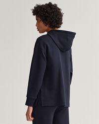 Sweatshirt com capuz e fecho