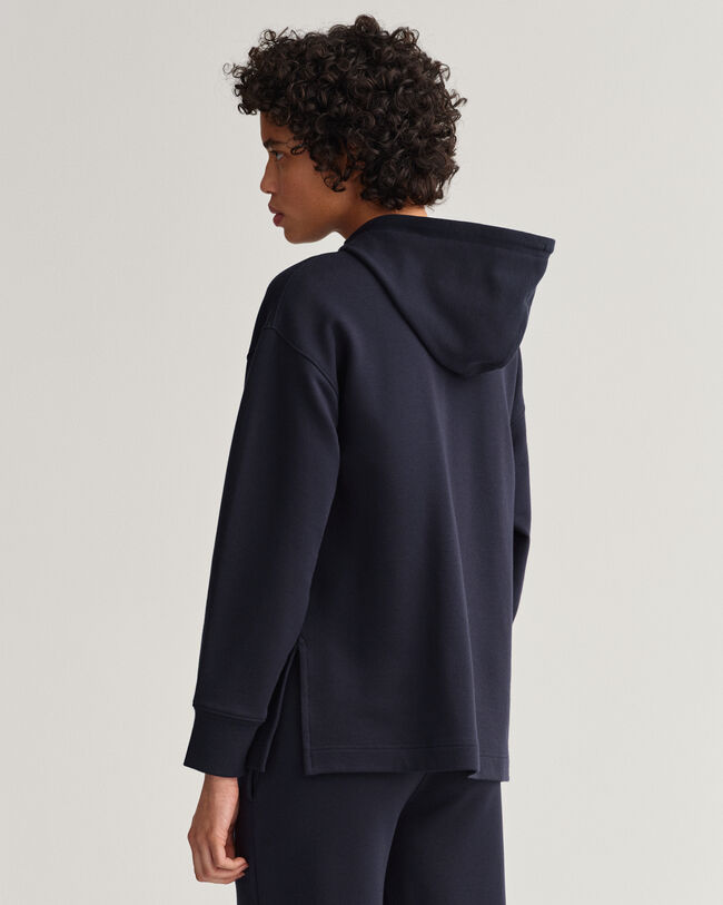 Sweatshirt com capuz e fecho