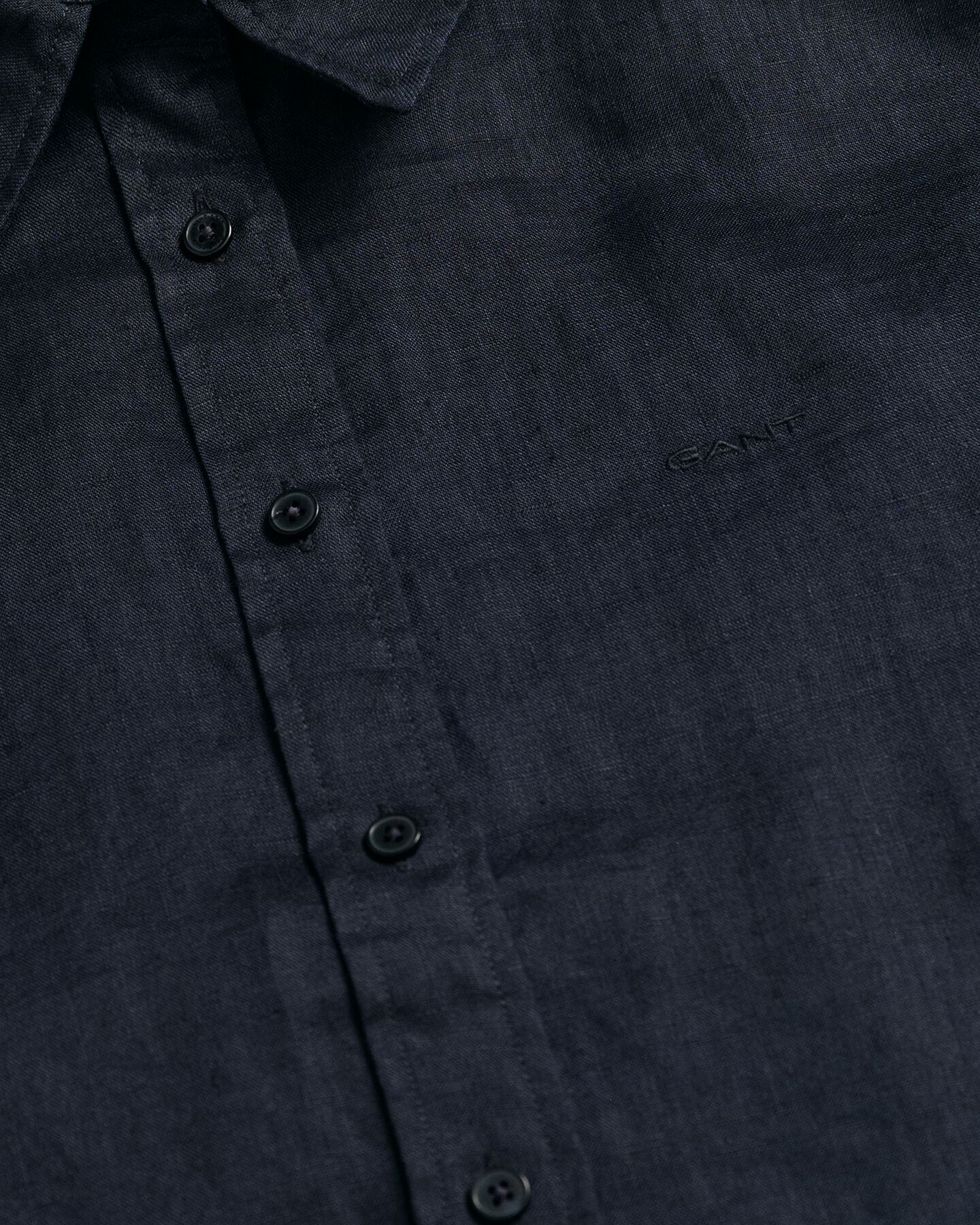 Camisa em chambray de linho regular fit
