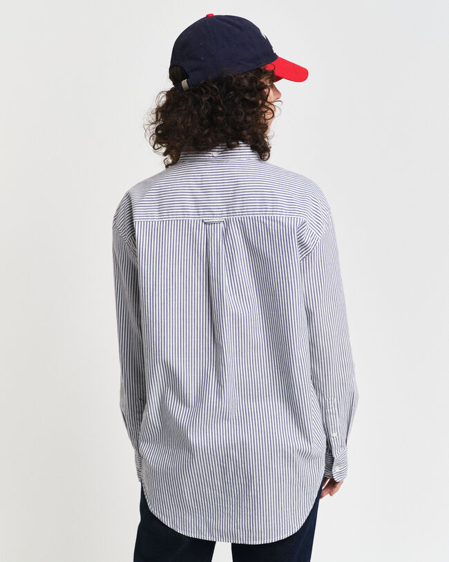 Camisa Luxury Oxford às riscas relaxed fit