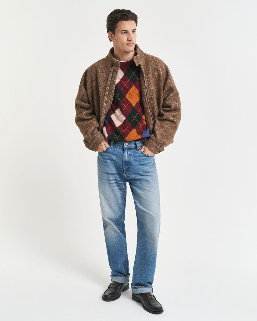 Camisola com decote redondo Argyle