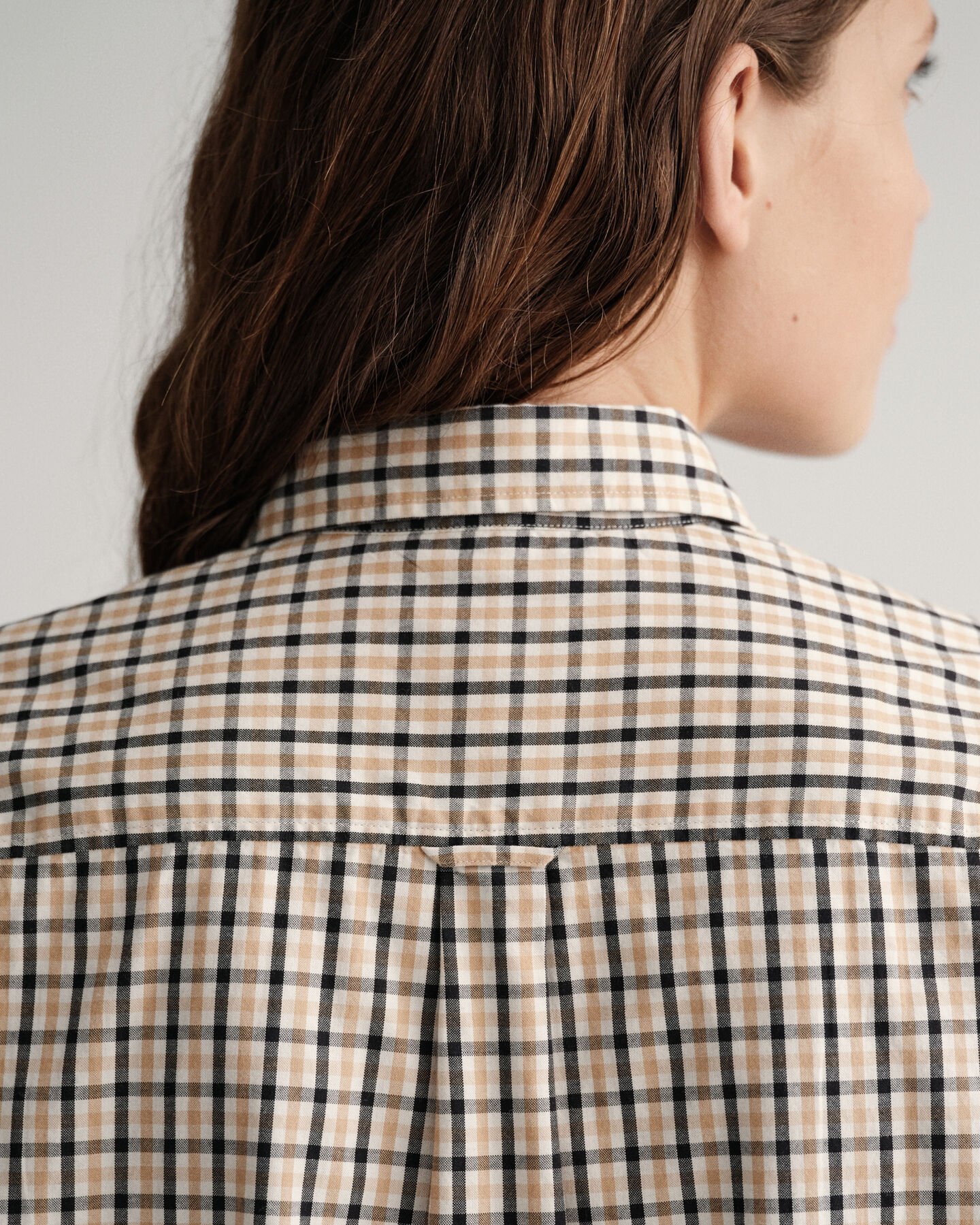 Camisa em padr&atilde;o xadrez oversized