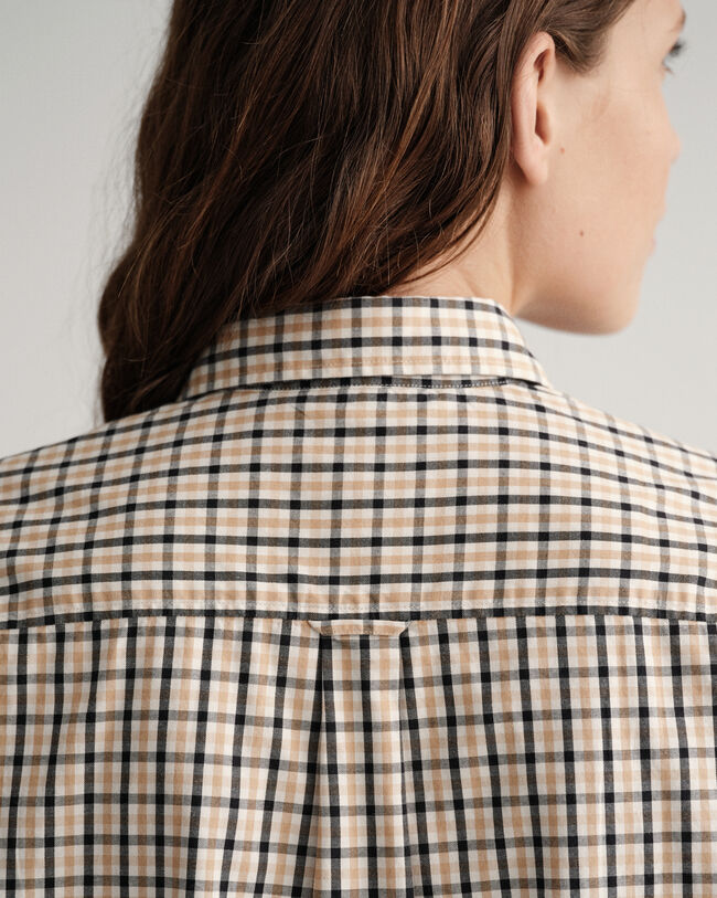 Camisa em padr&atilde;o xadrez oversized