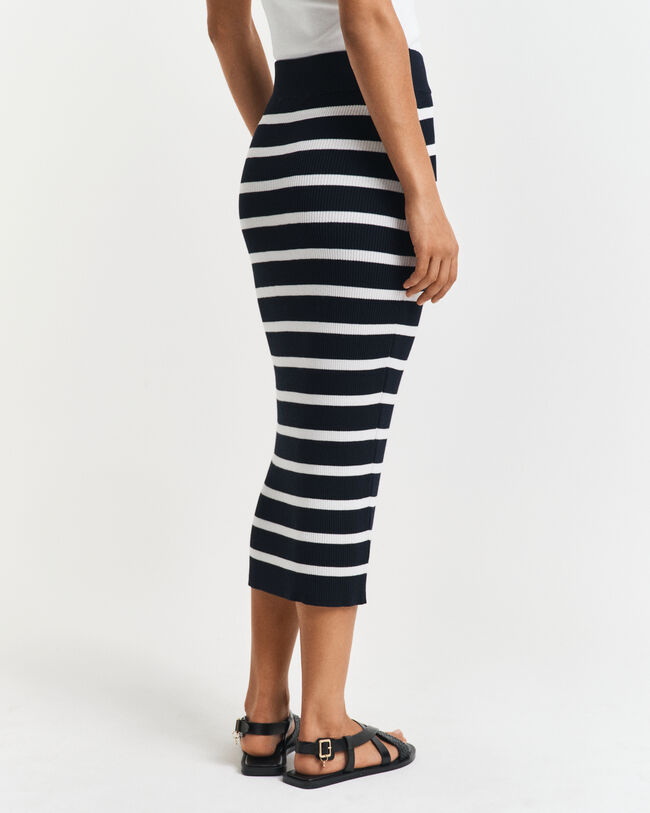 Saia em malha às riscas