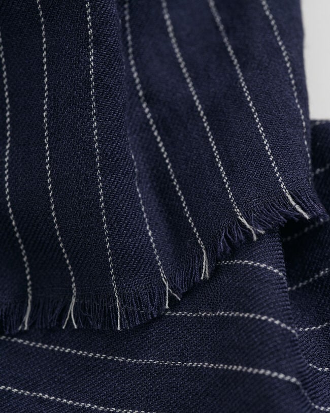 Cachecol às riscas em lã de merino extrafina