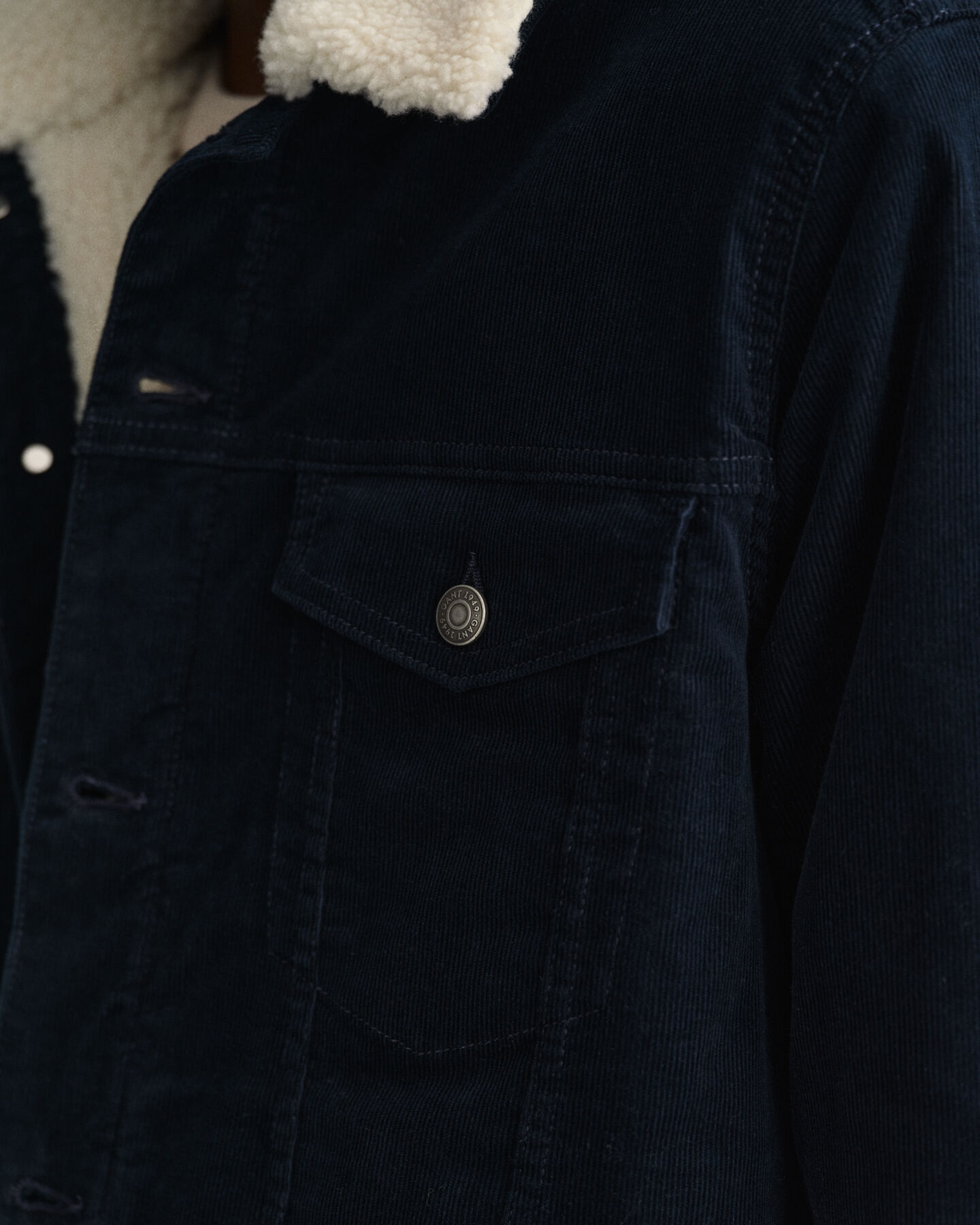 Casaco Trucker de bombazina