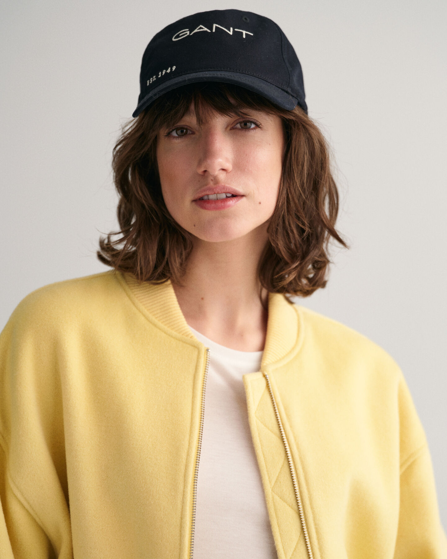 Blusão bomber em lã