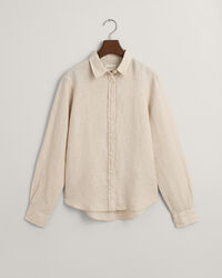 Camisa em chambray de linho regular fit