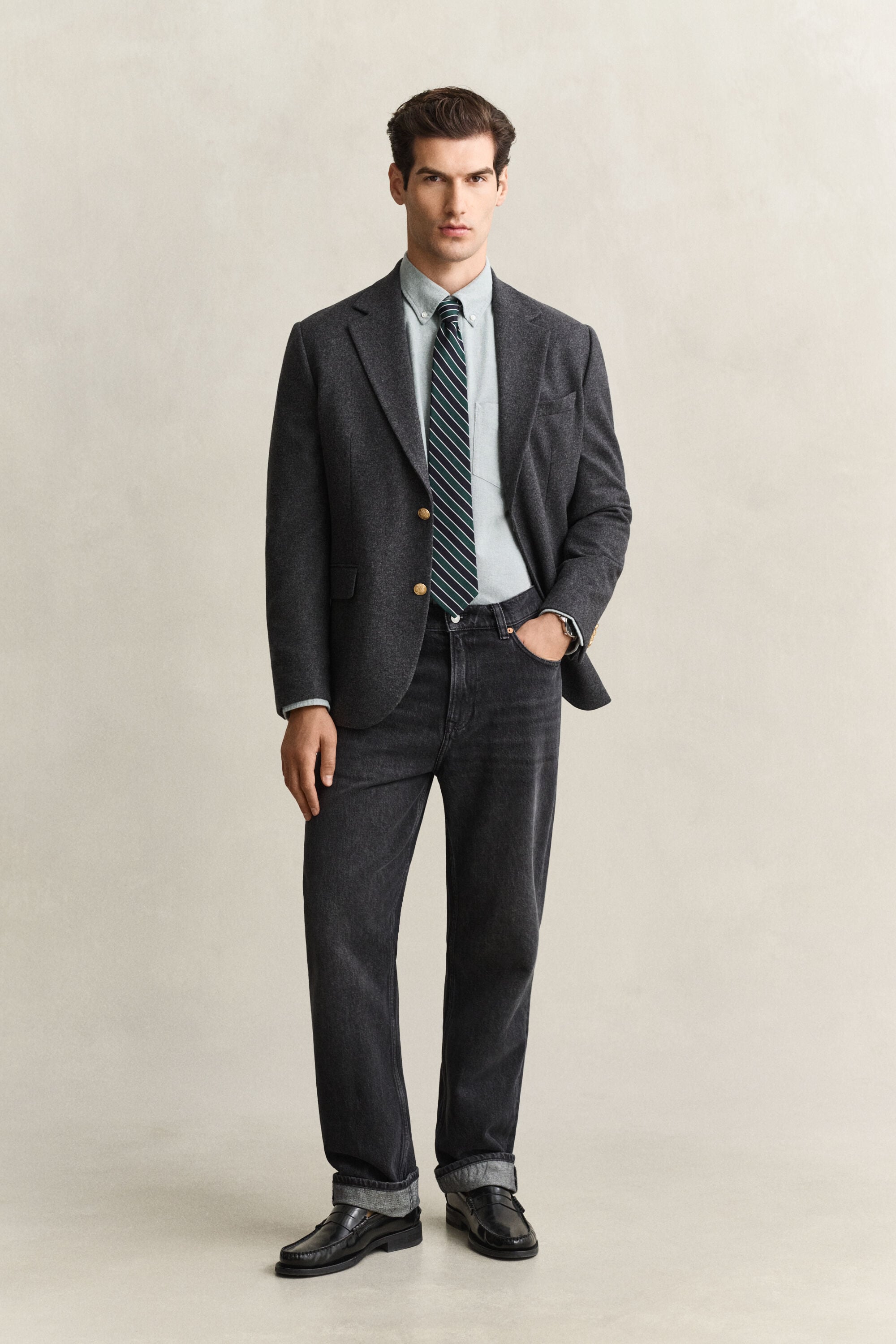 Camisa Oxford escovada