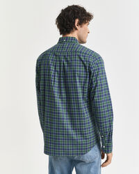 Camisa em popelina clássica com padrão de xadrez regular fit