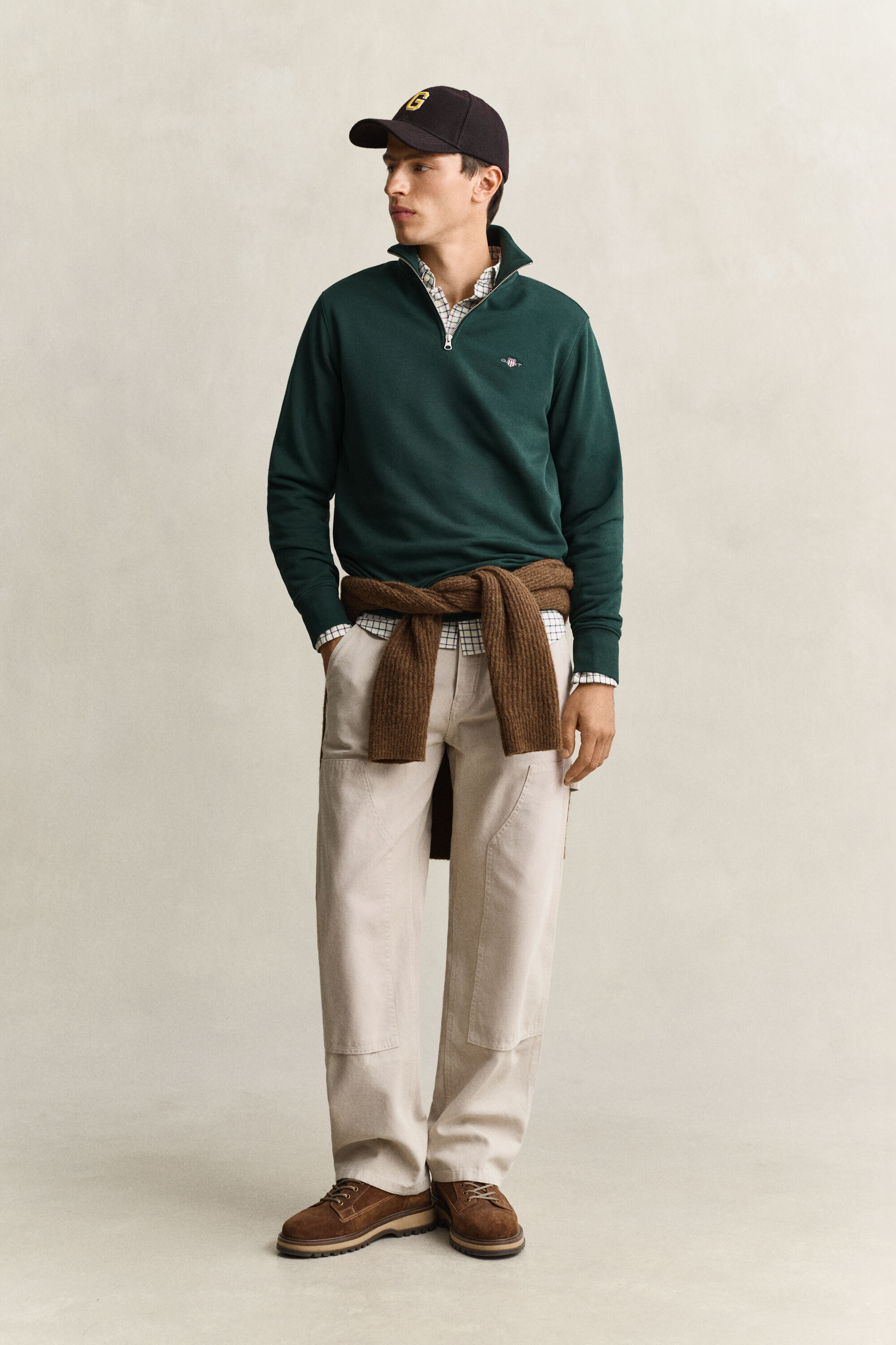 Sweatshirt com meio fecho Shield