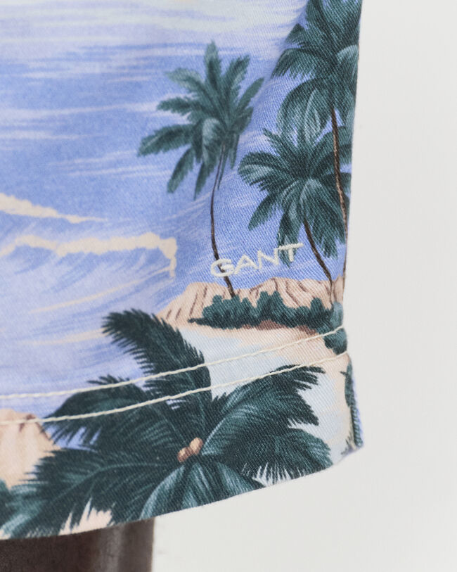 Calções com cordão estampados regular fit