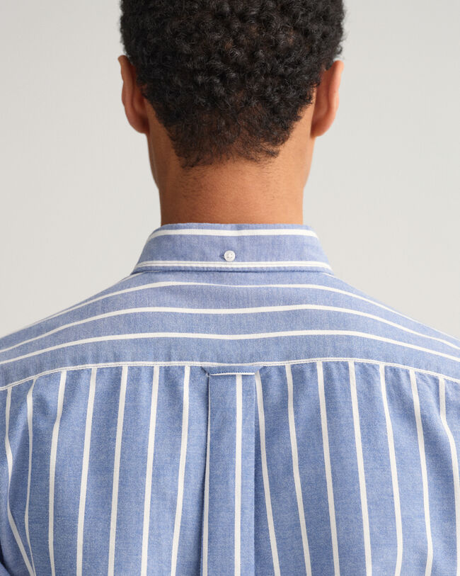 Camisa Oxford com riscas largas regular fit