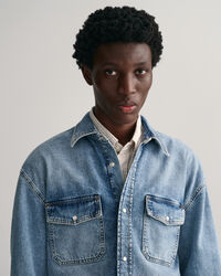 Camisa de ganga oversized