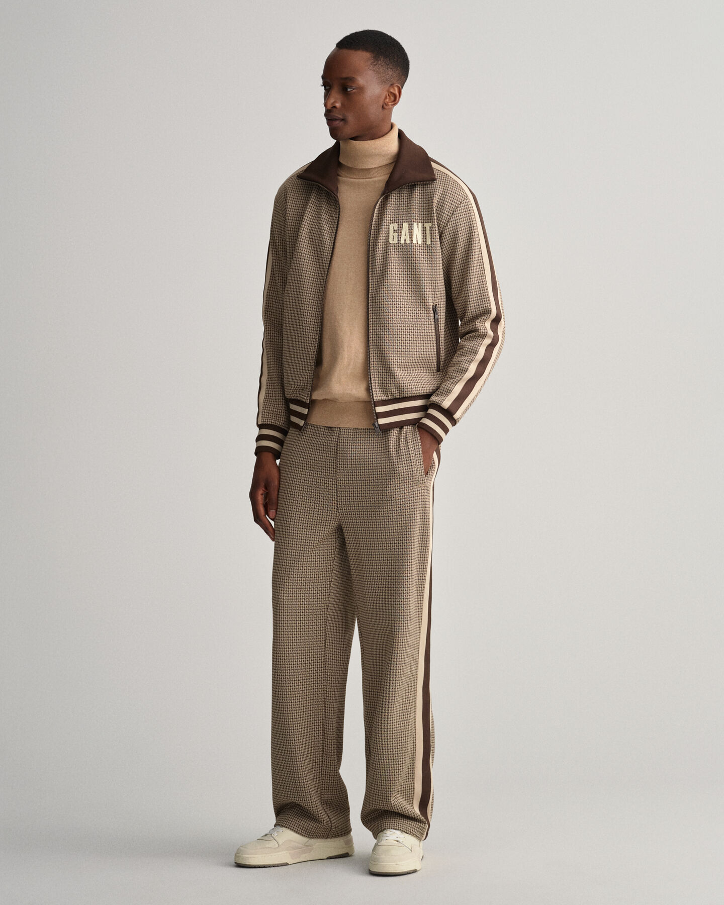 Calças com padrão Houndstooth Tracksuit