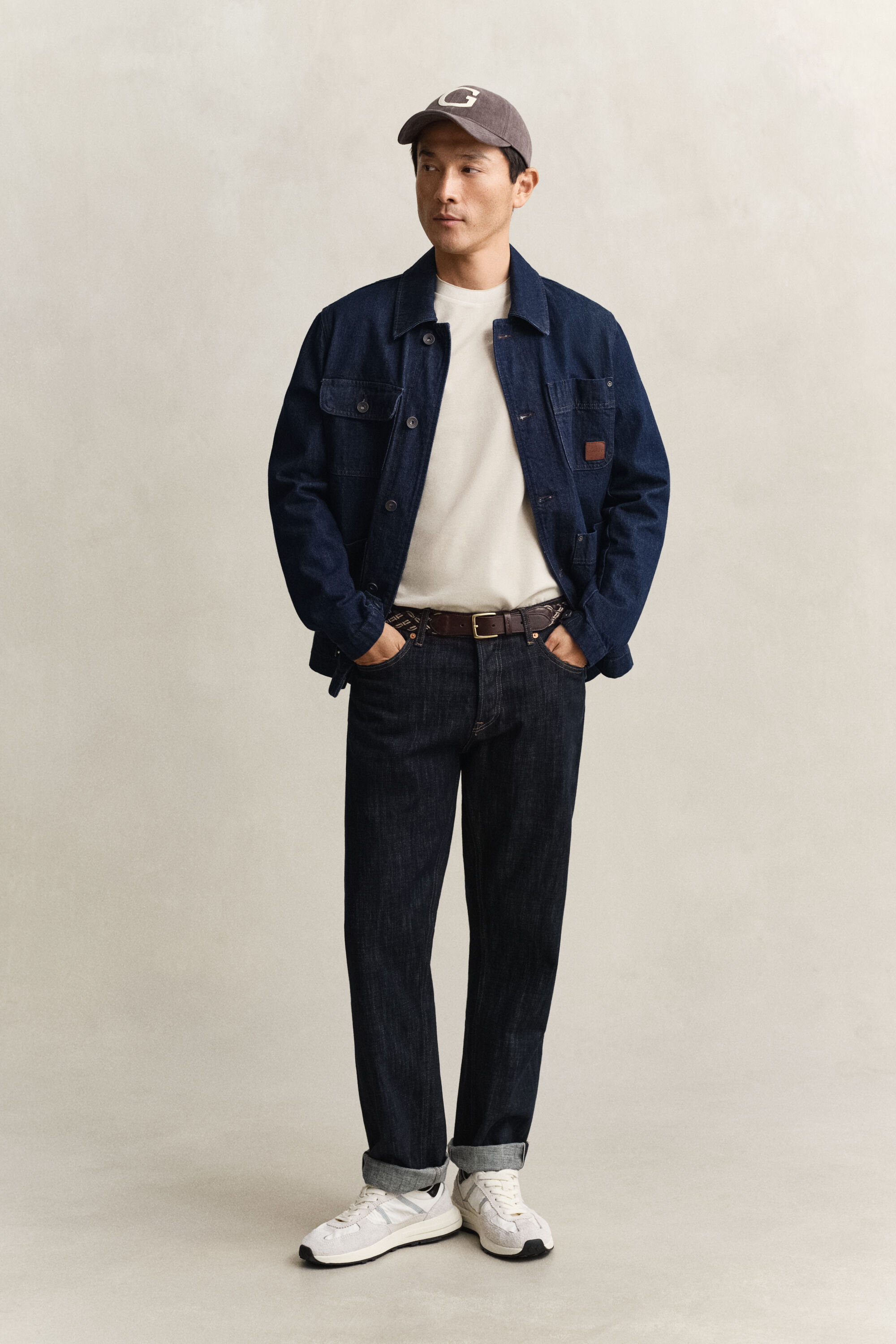 T-shirt em algodão piqué de dois tons