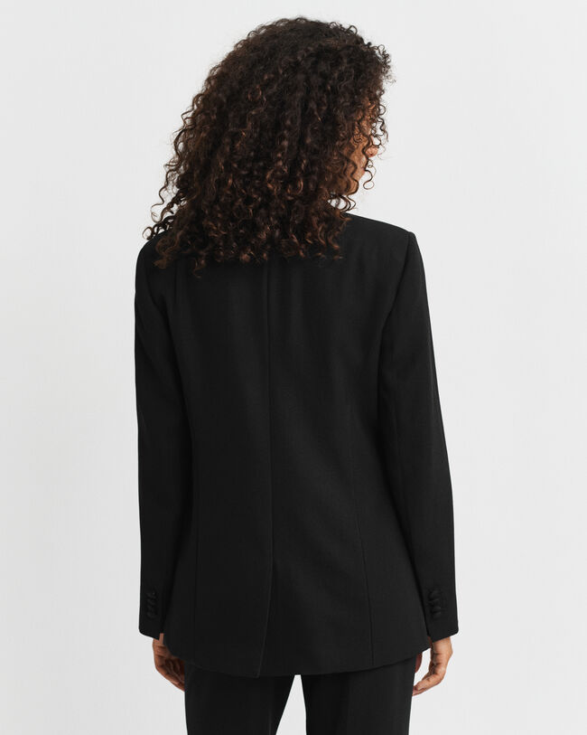 Blazer Tuxedo em mistura de lã regular fit