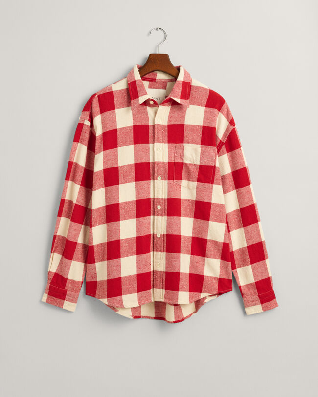 Camisa texturizada Buffalo Checked oversized