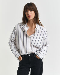 Camisa em popelina às riscas Classic oversized