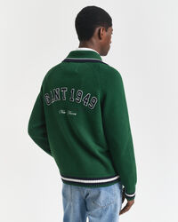 Casaco de malha com fecho de correr e grafismo GANT 1949