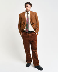 Calças em bombazina com perna larga relaxed fit