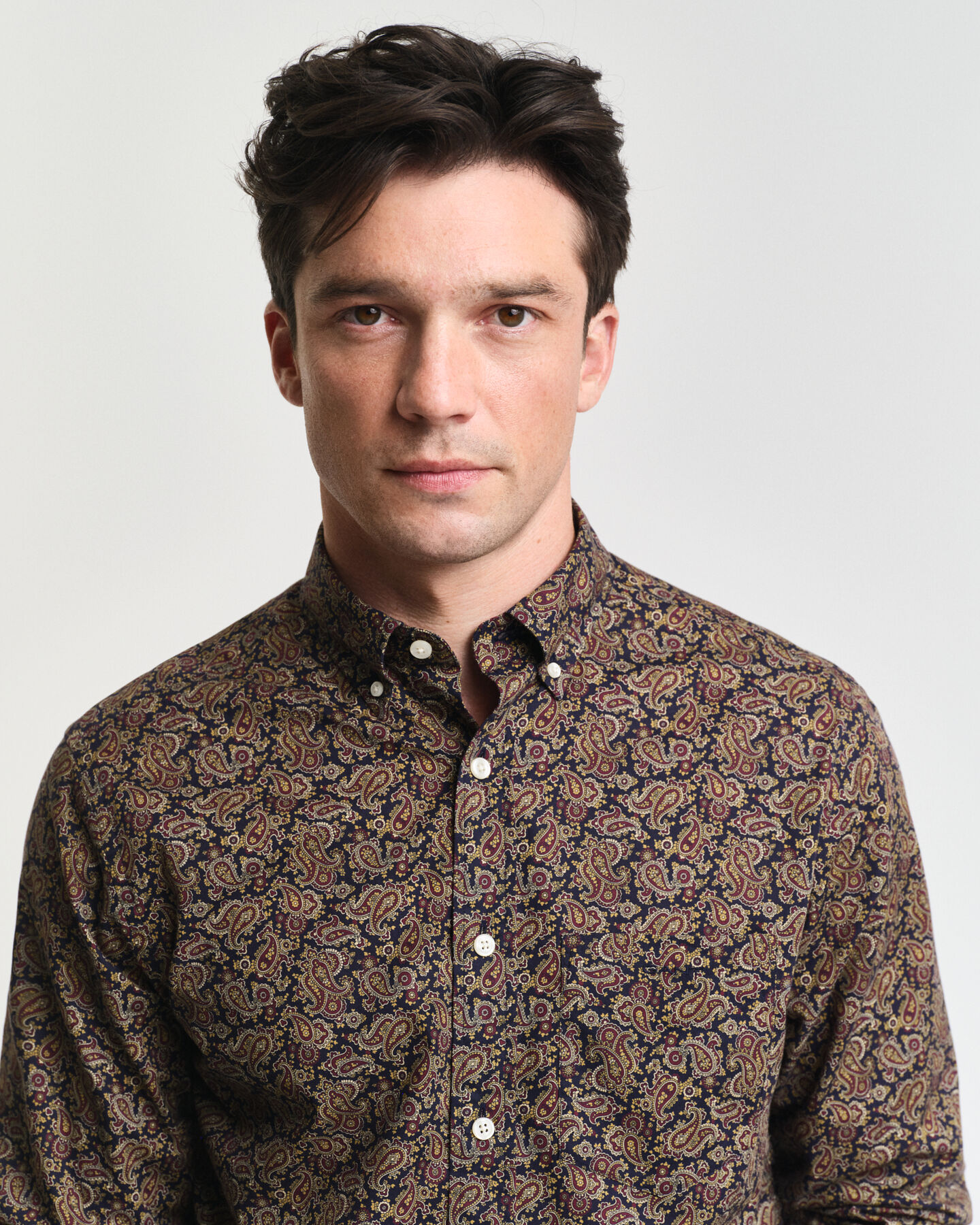Camisa estampada com padrão Paisley regular fit