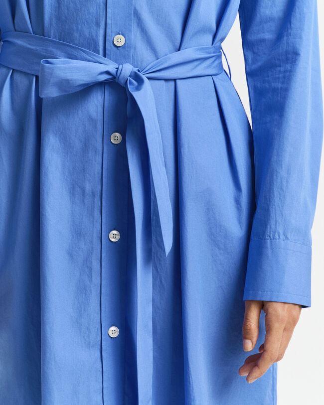 Vestido-camisa em popelina