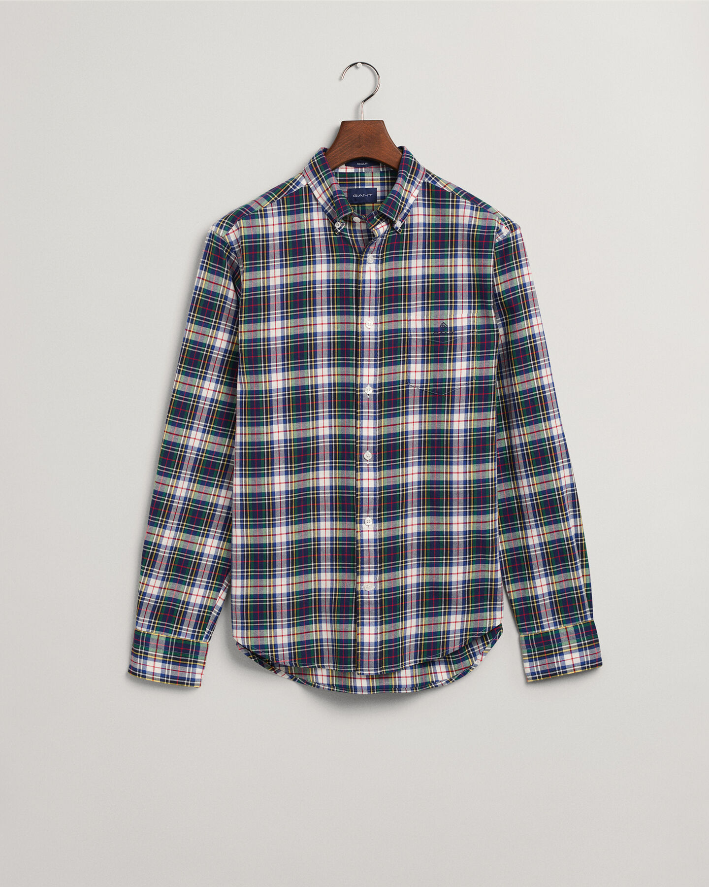 Camisa em padr&atilde;o xadrez tartan regular fit