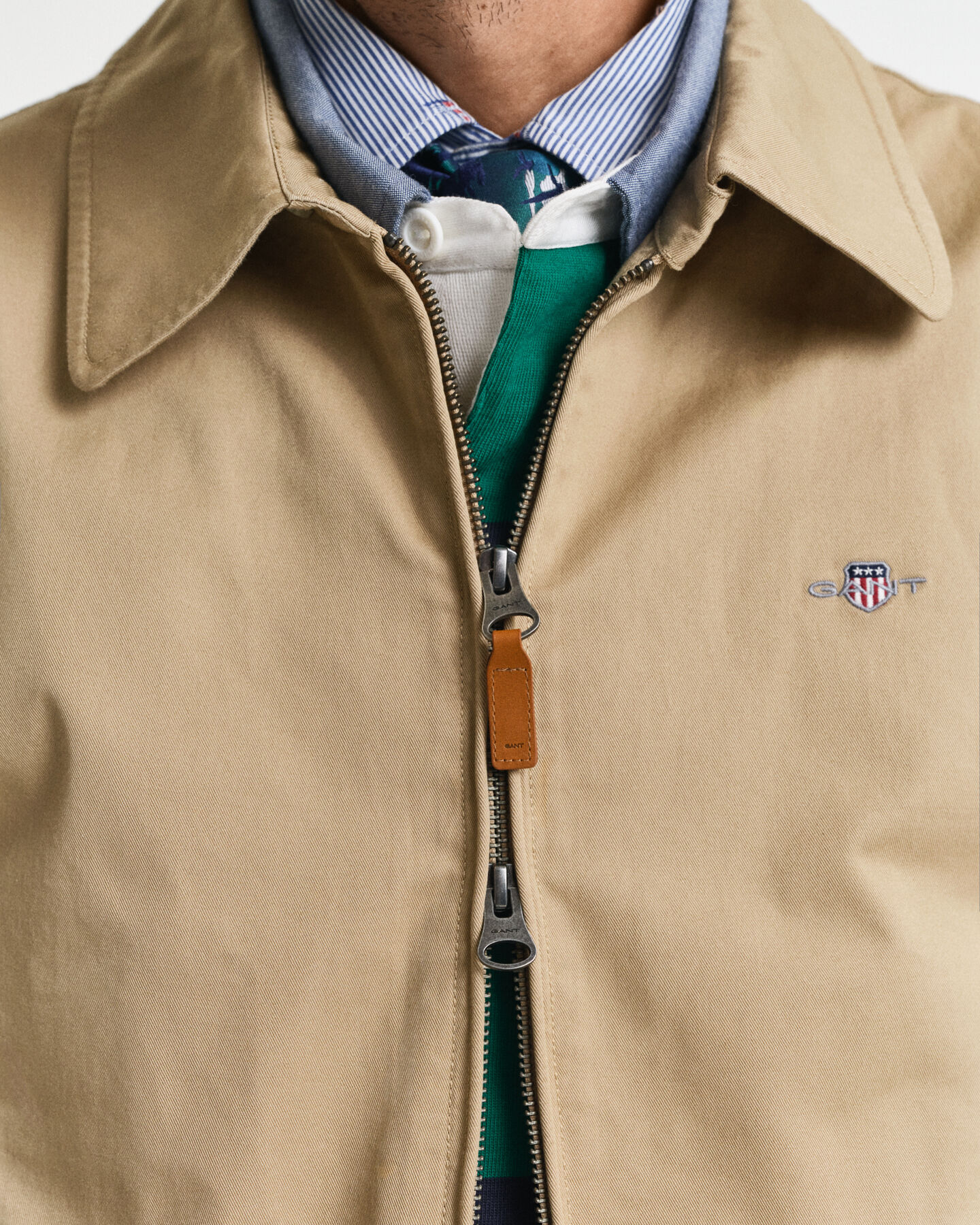 Casaco Windcheater em algod&atilde;o