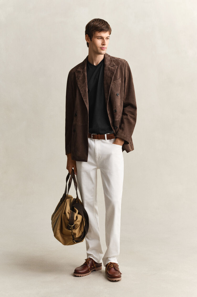 T-shirt com decote em V Shield slim fit