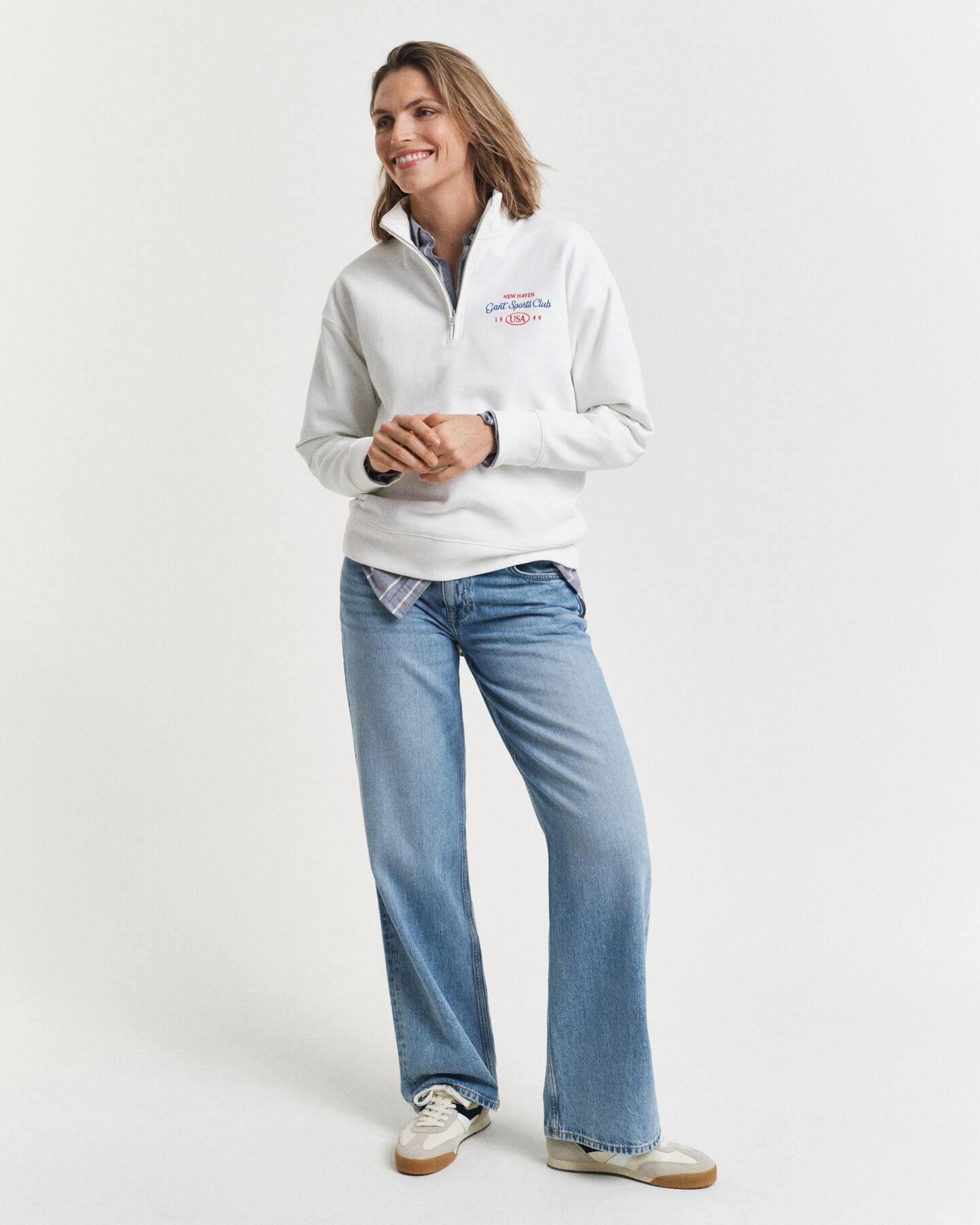 Sweatshirt com meio fecho Graphic