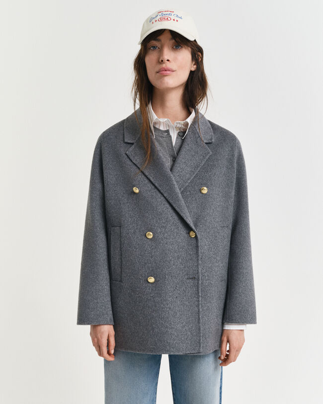 Casaco de marinheiro com detalhes cosidos à mão