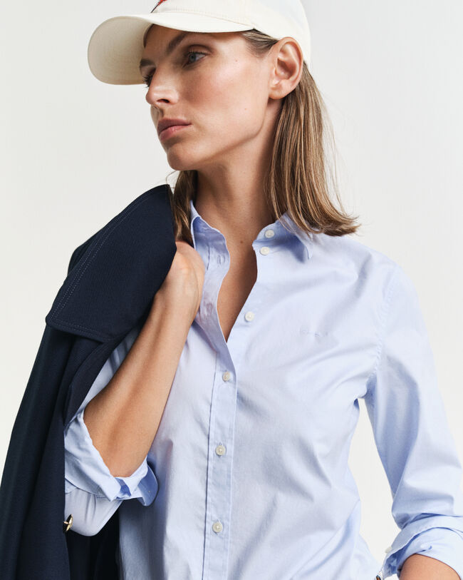 Camisa em popelina slim fit