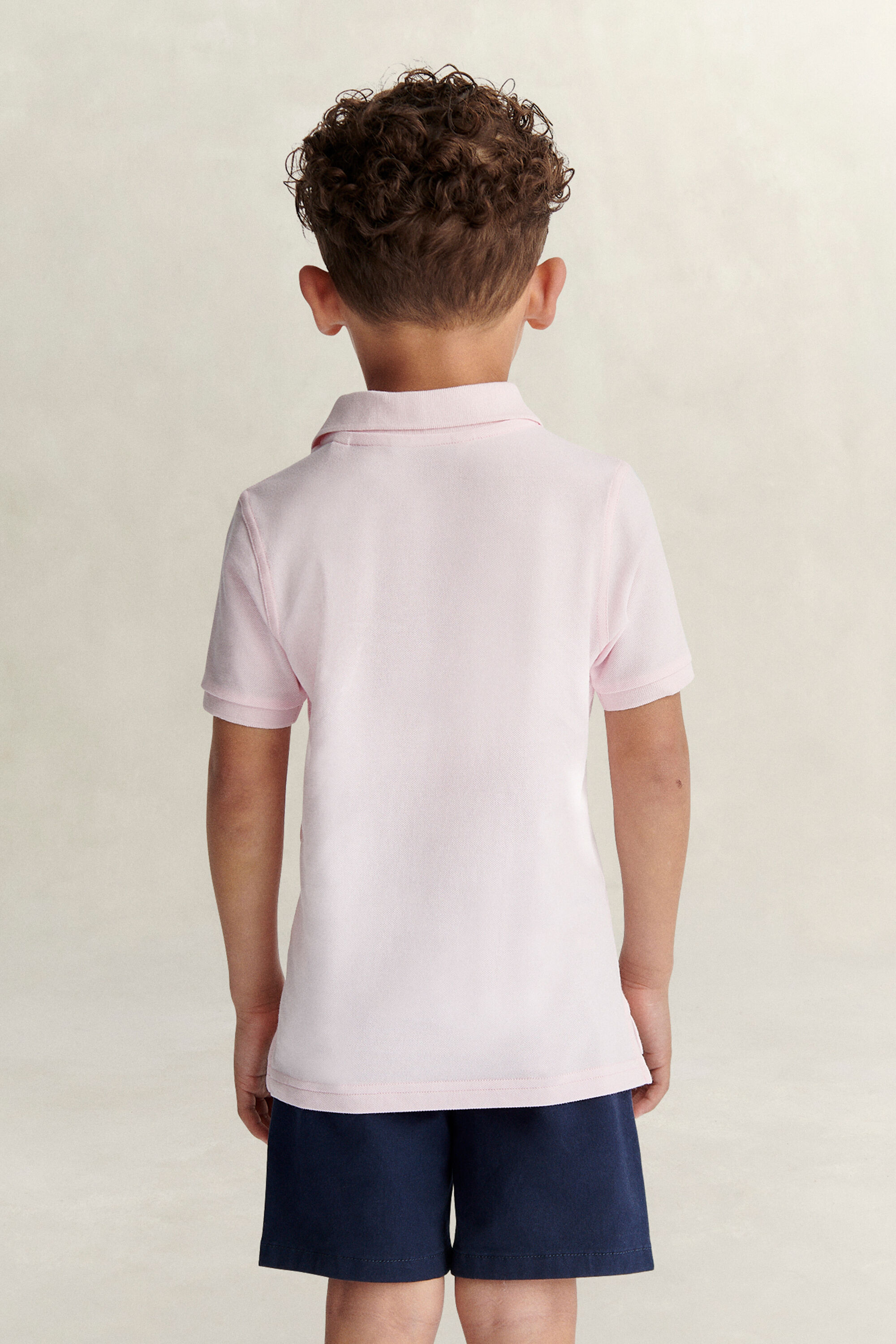Polo em algodão piqué Shield Kids