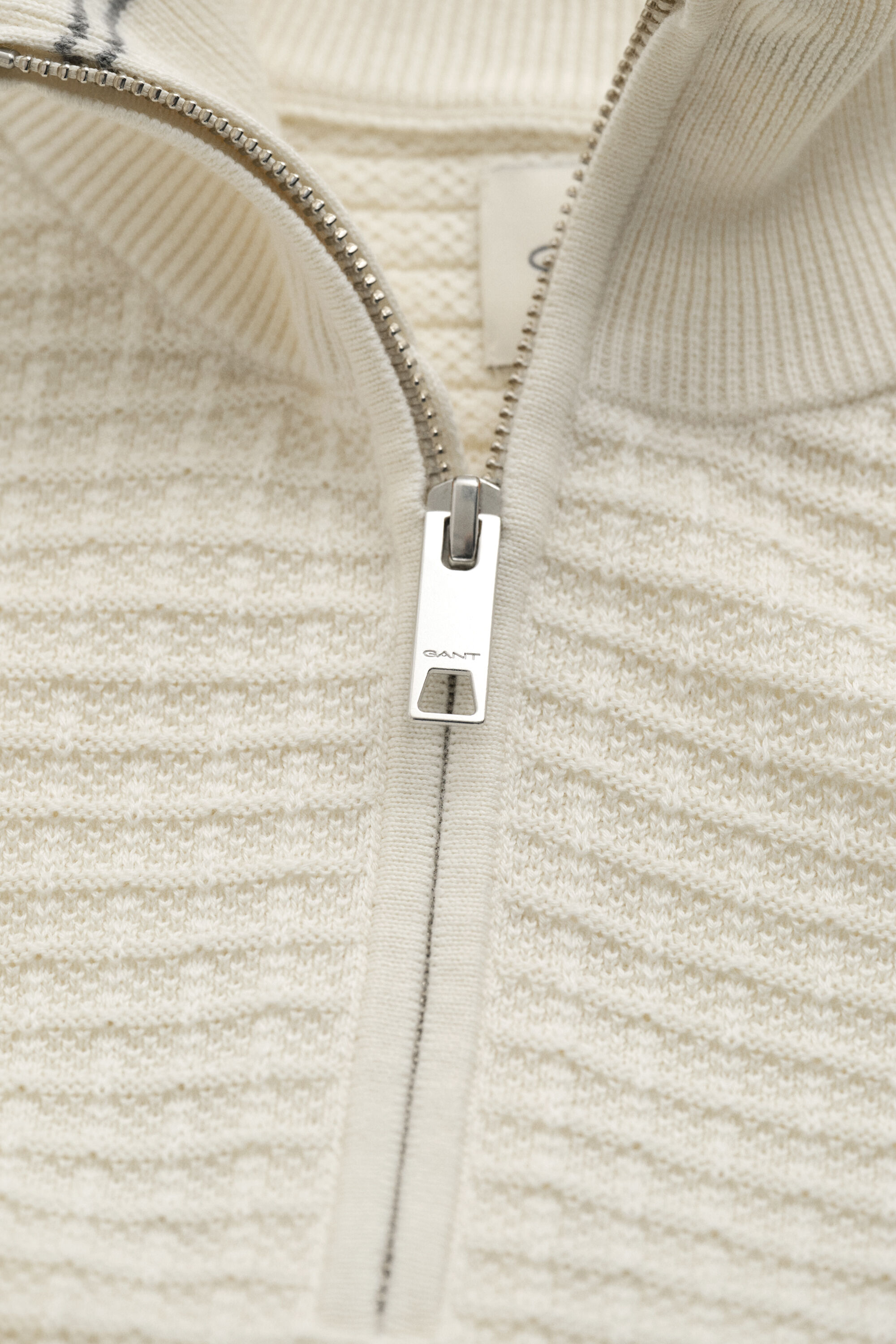 Sweatshirt de malha com meio fecho Textured