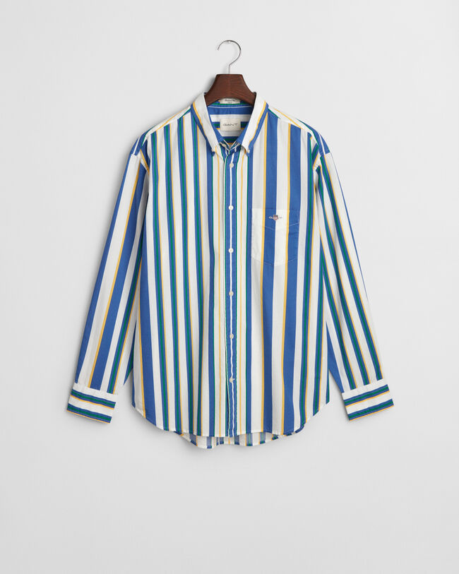 Camisa com estampado às riscas relaxed fit