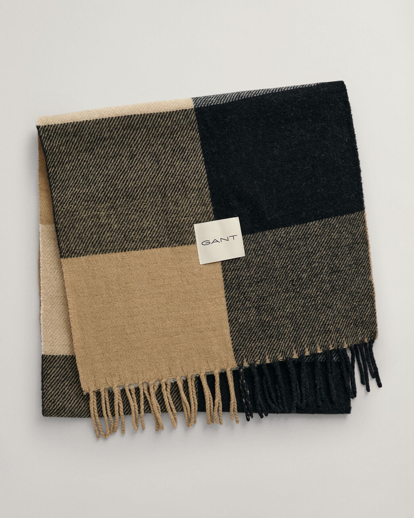 Cachecol com padrão de xadrez