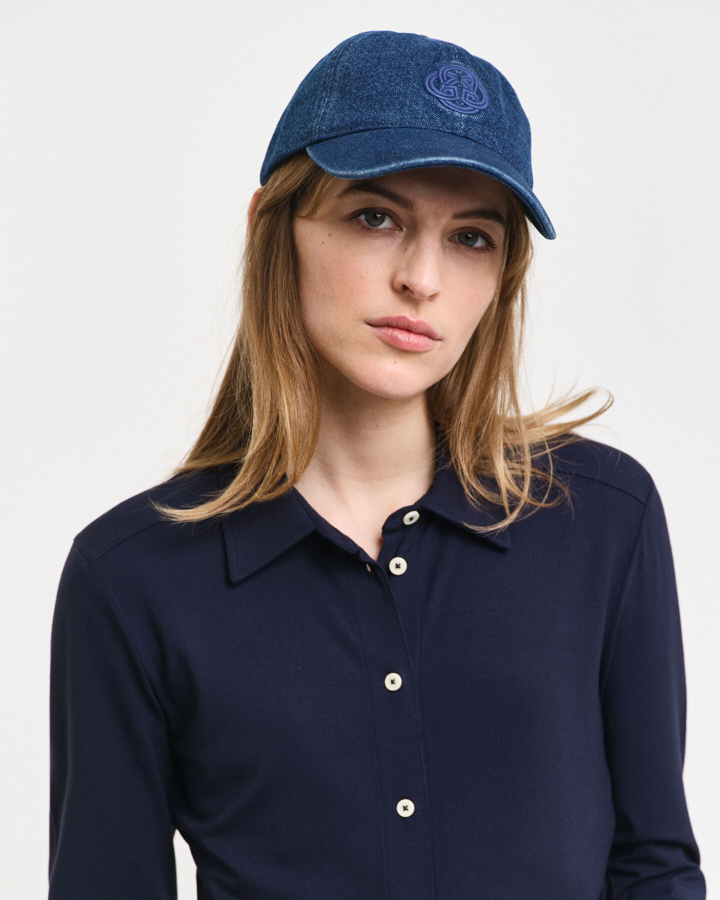 Vestido-camisa em jersey