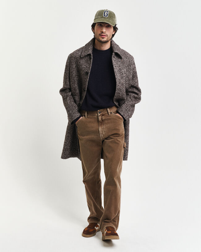 Camisola de malha com decote redondo em mistura de l&atilde;