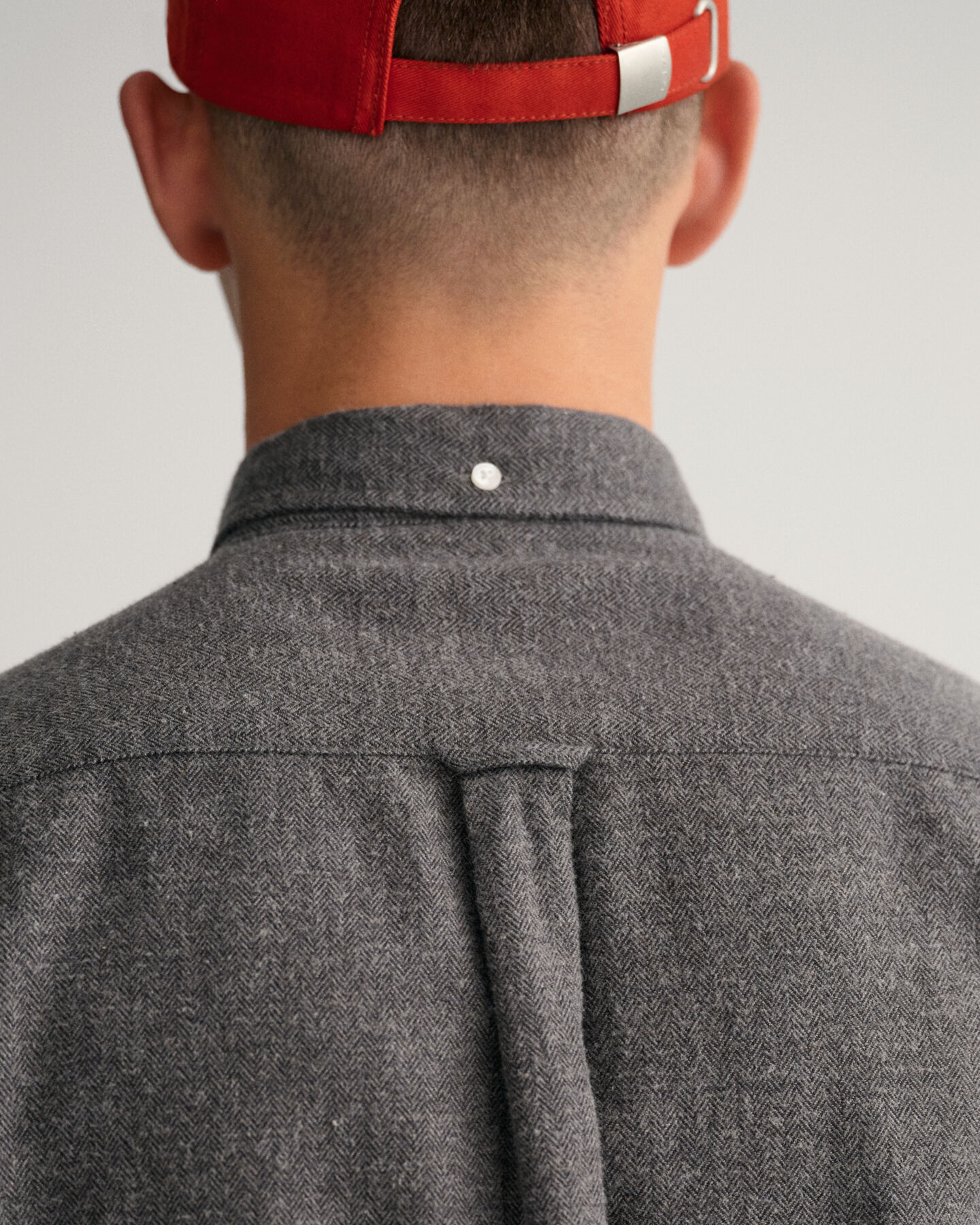 Camisa com padrão espinha de peixe regular fit