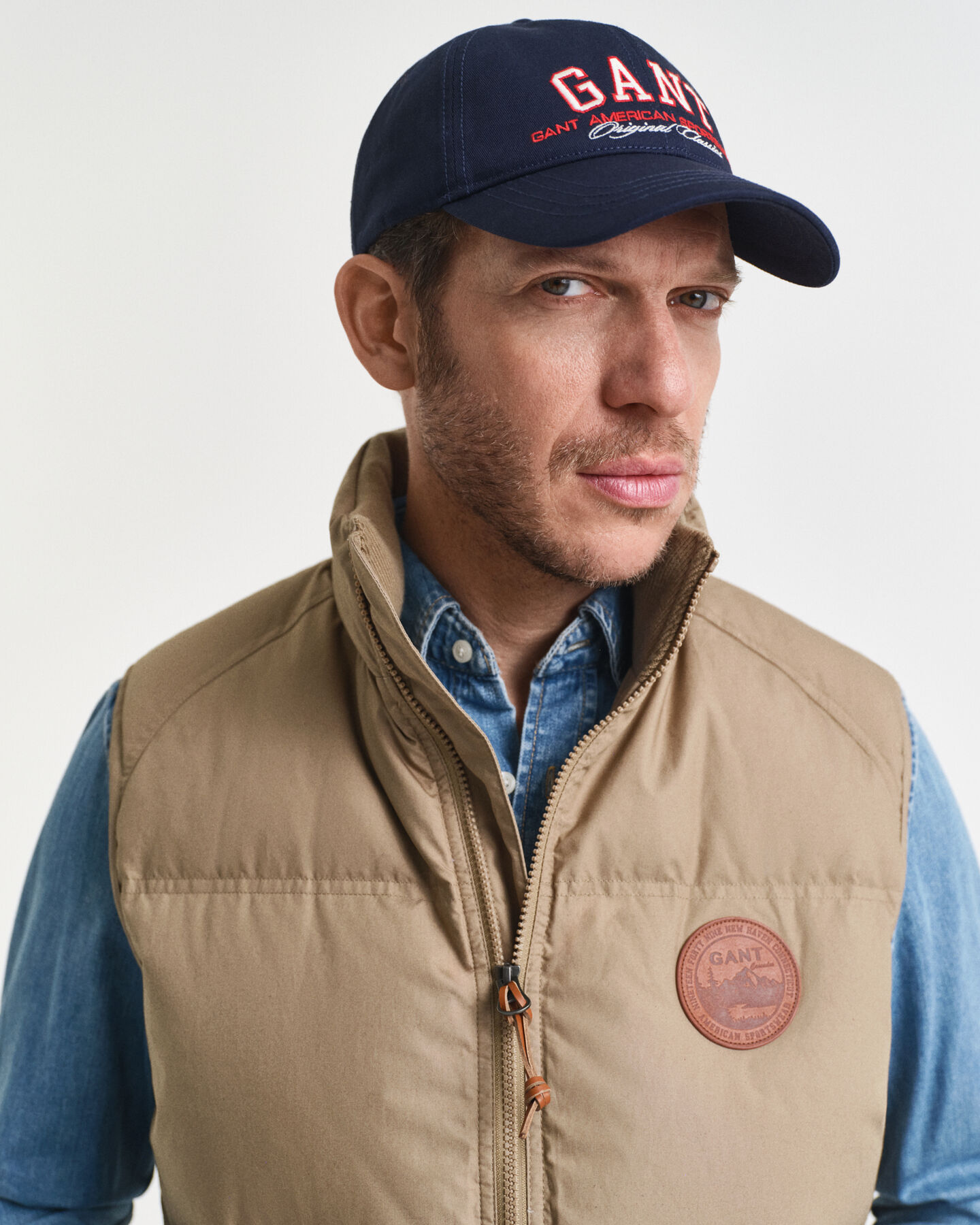 Colete acolchoado em e penas leve